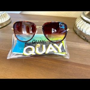 QUAY Australian All In Aviator Sunglasses, Tortoise Brown! NWT!!!